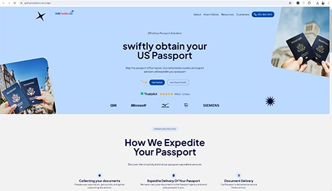 getmytraveldocs.com Landing Page